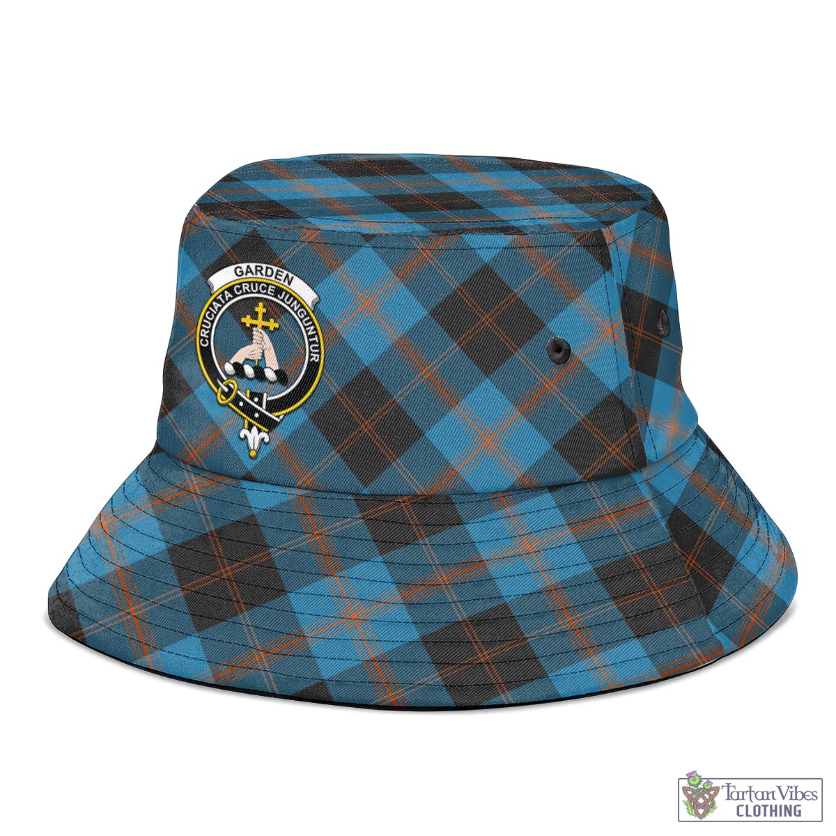 Tartan Vibes Clothing Garden Tartan Bucket Hat with Family Crest