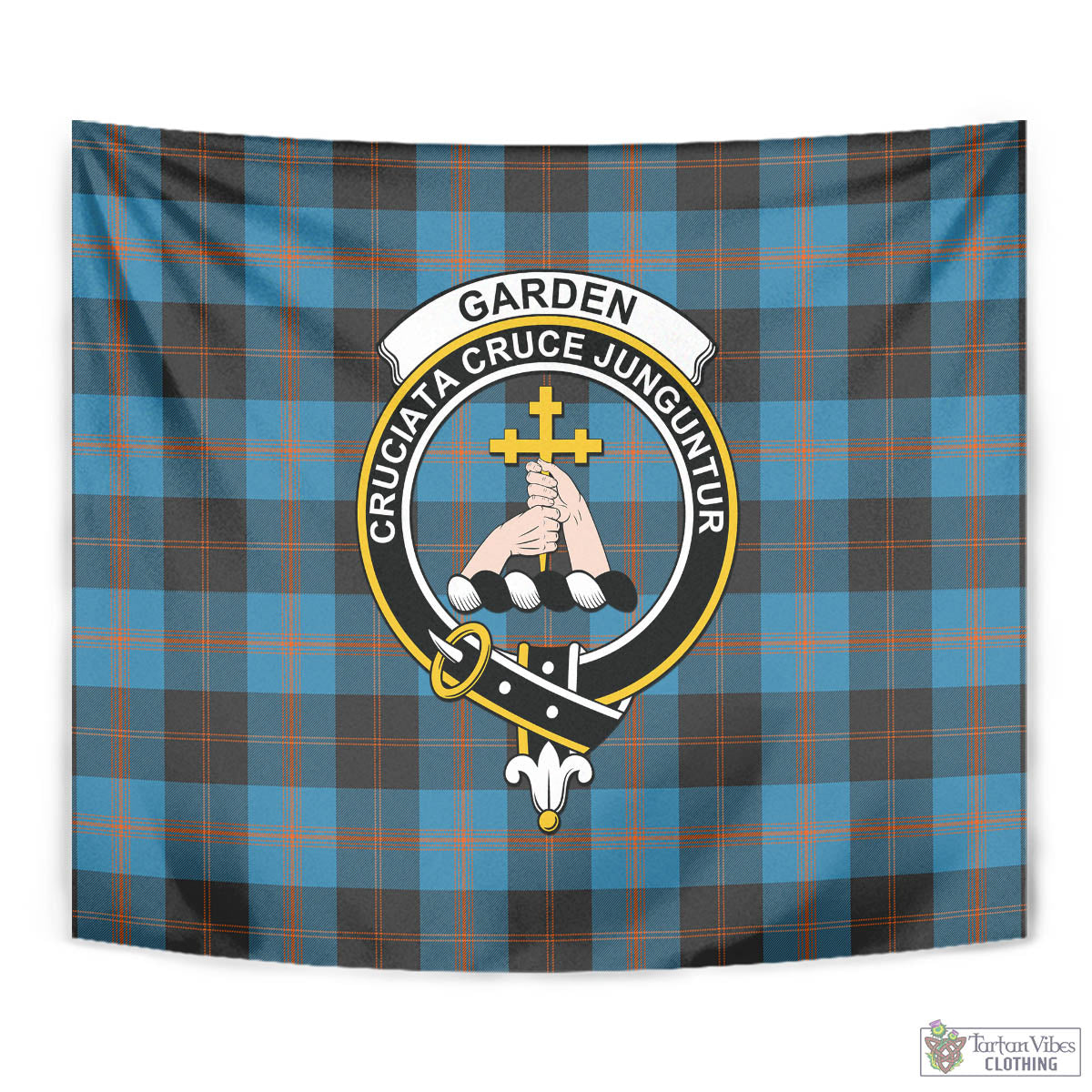 Tartan Vibes Clothing Garden Tartan Tapestry Wall Hanging and Home Decor for Room with Family Crest