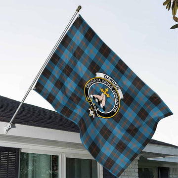 Garden (Gardyne) Tartan House Flag with Family Crest