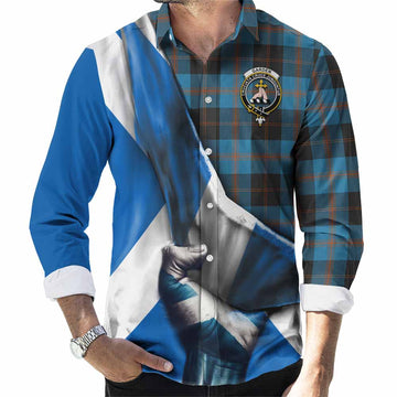 Garden (Gardyne) Tartan Long Sleeve Button Shirt with Family Crest Scotland Patriotic Style