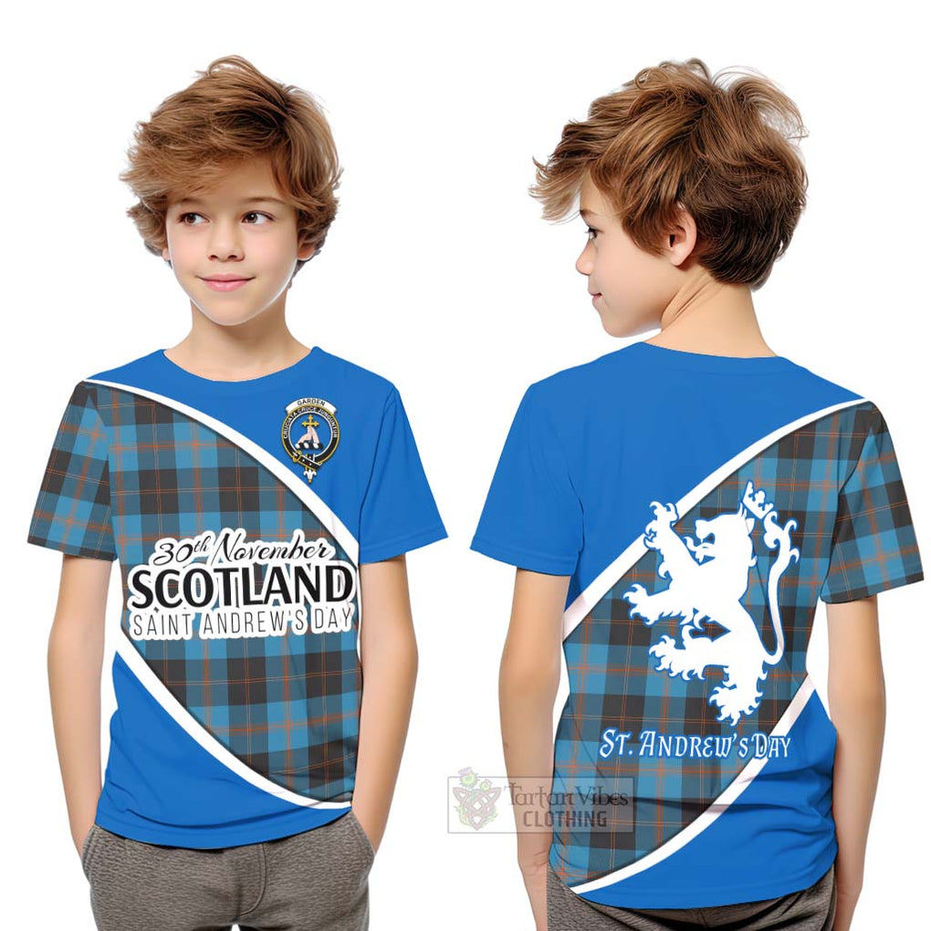 Tartan Vibes Clothing Garden (Gardyne) Family Crest Tartan Kid T-Shirt Celebrate Saint Andrew's Day in Style