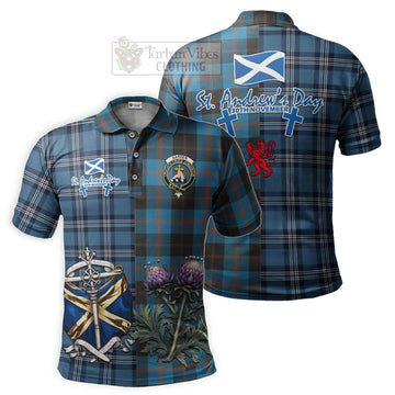 Garden (Gardyne) Tartan Polo Shirt Happy St. Andrew's Day Half Tartan Style