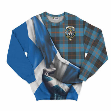 Garden (Gardyne) Tartan Sweatshirt with Family Crest Scotland Patriotic Style