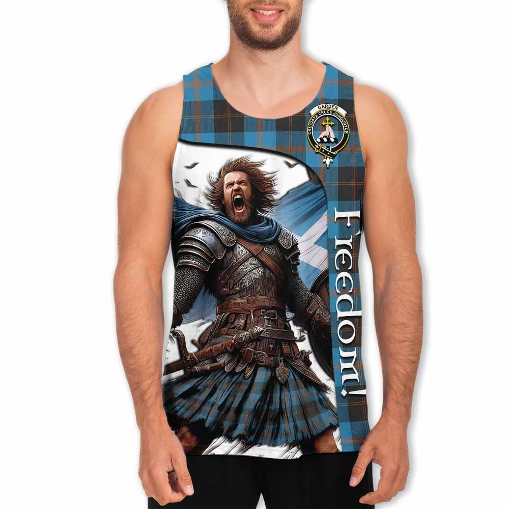 Tartan Vibes Clothing Garden (Gardyne) Crest Tartan Men's Tank Top Inspired by the Freedom of Scottish Warrior