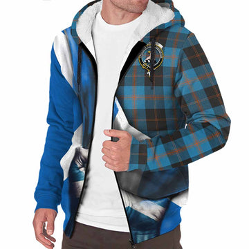 Garden (Gardyne) Tartan Sherpa Hoodie with Family Crest Scotland Patriotic Style