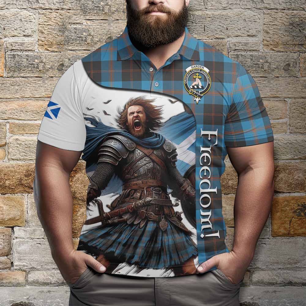 Tartan Vibes Clothing Garden (Gardyne) Crest Tartan Polo Shirt Inspired by the Freedom of Scottish Warrior