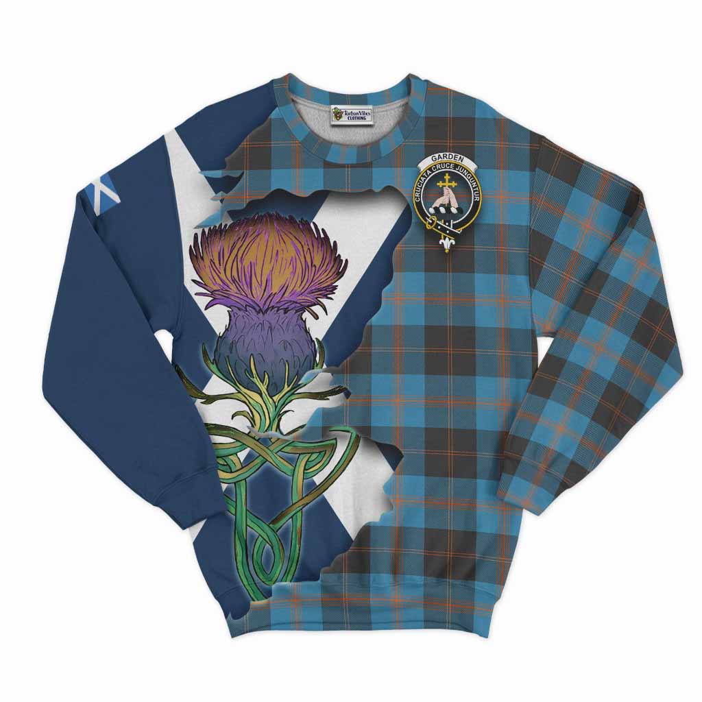 Garden (Gardyne) Tartan Family Crest Sweatshirt Scottish Thistle Celtic Inspired Unisex - Tartan Vibes Clothing