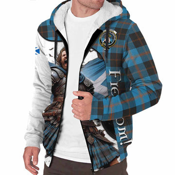 Garden (Gardyne) Crest Tartan Sherpa Hoodie Inspired by the Freedom of Scottish Warrior