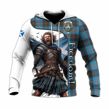 Garden (Gardyne) Crest Tartan Knitted Hoodie Inspired by the Freedom of Scottish Warrior