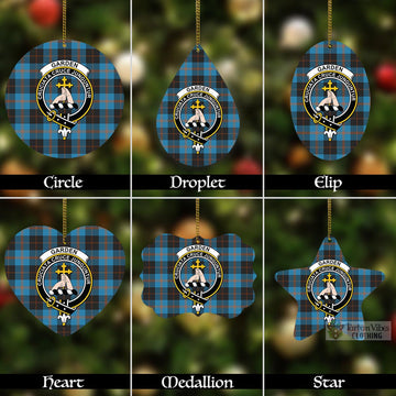 Garden (Gardyne) Tartan Christmas Aluminium Ornament with Family Crest