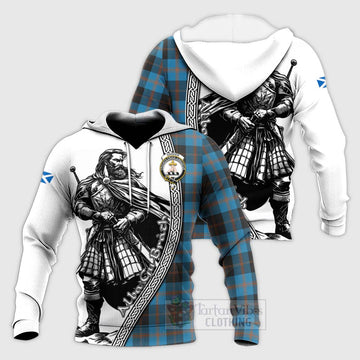 Garden (Gardyne) Tartan Clan Crest Knitted Hoodie with Highlander Warrior Celtic Style