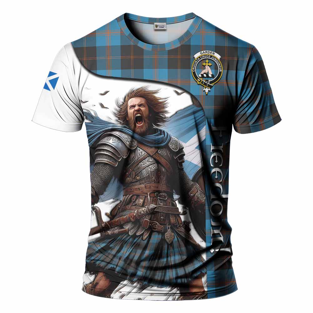 Garden (Gardyne) Crest Tartan T-Shirt Inspired by the Freedom of Scottish Warrior