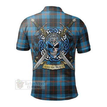 Garden (Gardyne) Tartan Polo Shirt with Family Crest Celtic Skull Style