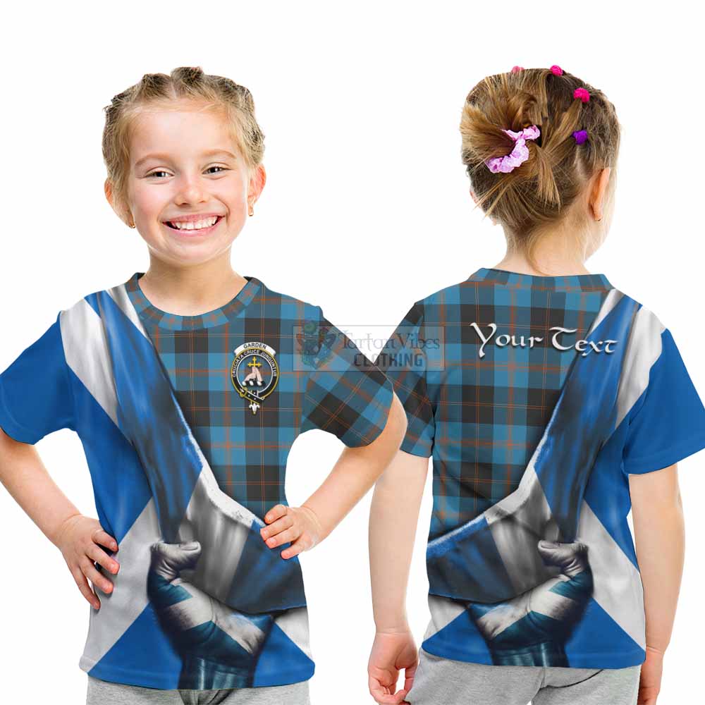 Tartan Vibes Clothing Garden (Gardyne) Tartan Kid T-Shirt with Family Crest Scotland Patriotic Style