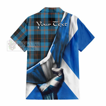 Garden (Gardyne) Tartan Short Sleeve Button Shirt with Family Crest Scotland Patriotic Style