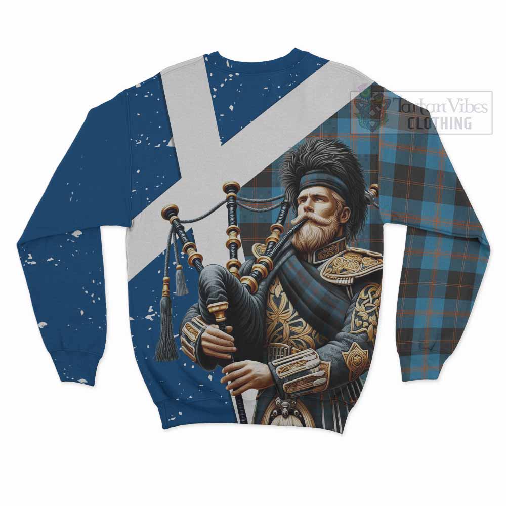 Tartan Vibes Clothing Garden (Gardyne) Tartan Sweatshirt with Family Crest Scottish Bagpiper Vibes