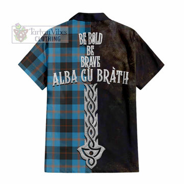 Garden (Gardyne) Tartan Family Crest Hawaiian Shirt Alba Gu Brath Be Brave Lion Ancient Style - Tartan Vibes Clothing