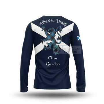 Garden (Gardyne) Tartan Lion Rampant Long Sleeve T-Shirt  Proudly Display Your Heritage with Alba Gu Brath and Clan Name