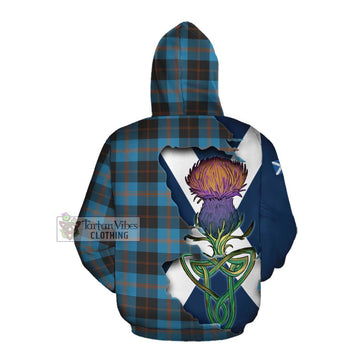 Garden (Gardyne) Tartan Family Crest Cotton Hoodie Scottish Thistle Celtic Inspired Pullover Hoodie - Tartan Vibes Clothing