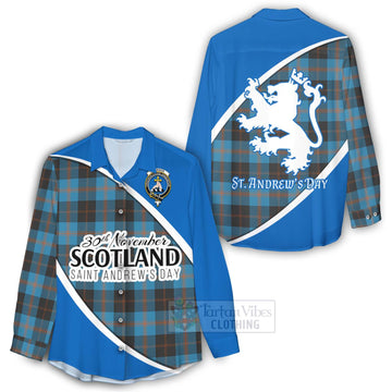 Garden (Gardyne) Family Crest Tartan Women's Casual Shirt Celebrate Saint Andrew's Day in Style