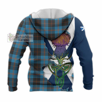 Garden (Gardyne) Tartan Family Crest Knitted Hoodie Scottish Thistle Celtic Inspired - Tartan Vibes Clothing