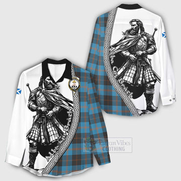 Garden (Gardyne) Tartan Clan Crest Women's Casual Shirt with Highlander Warrior Celtic Style