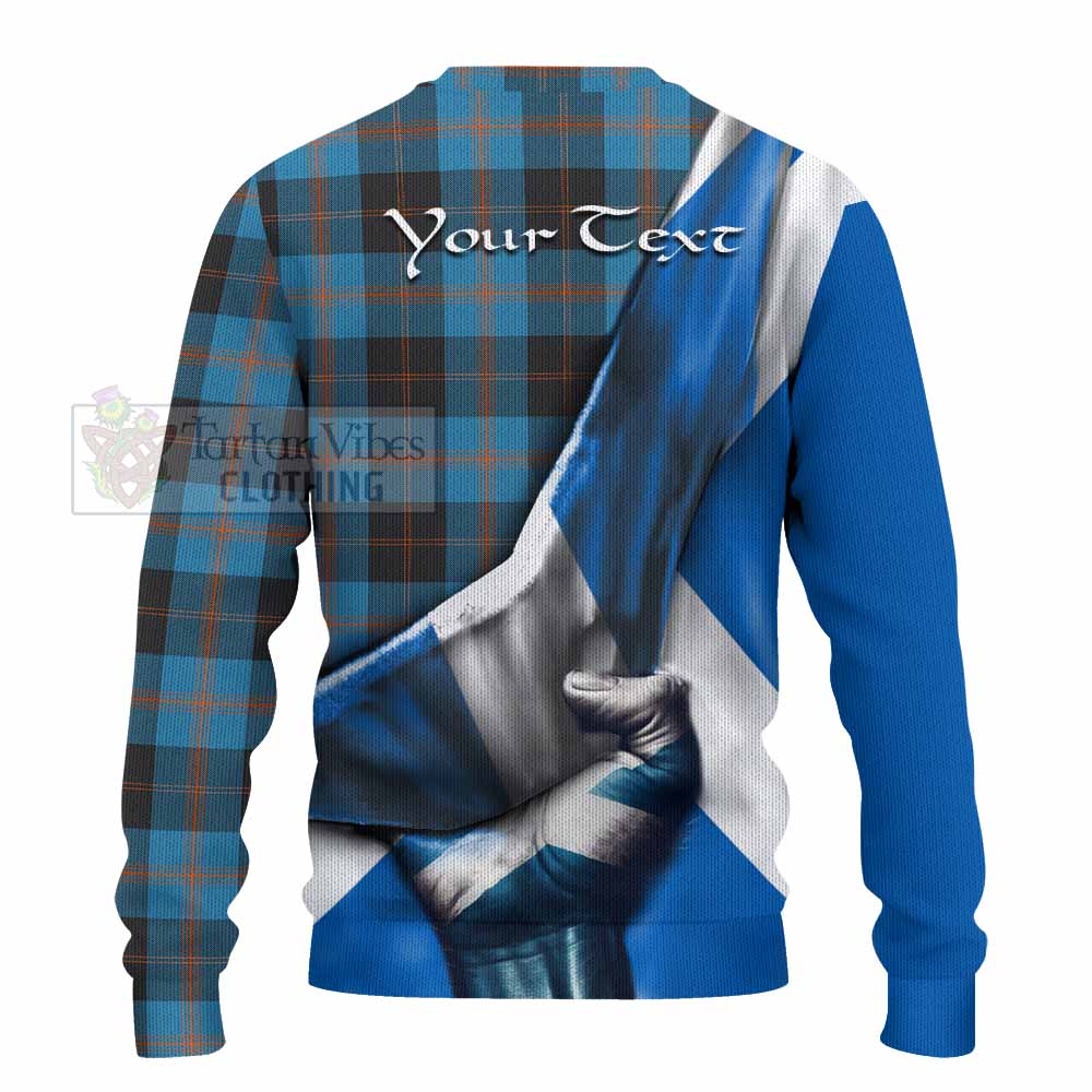 Tartan Vibes Clothing Garden (Gardyne) Tartan Knitted Sweater with Family Crest Scotland Patriotic Style