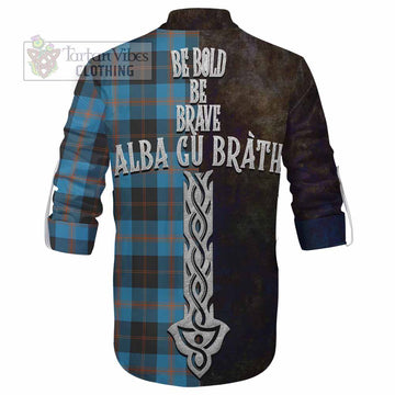 Garden (Gardyne) Tartan Family Crest Ghillie Kilt Shirt Alba Gu Brath Be Brave Lion Ancient Style - Tartan Vibes Clothing