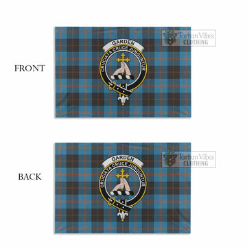 Garden (Gardyne) Tartan House Flag with Family Crest