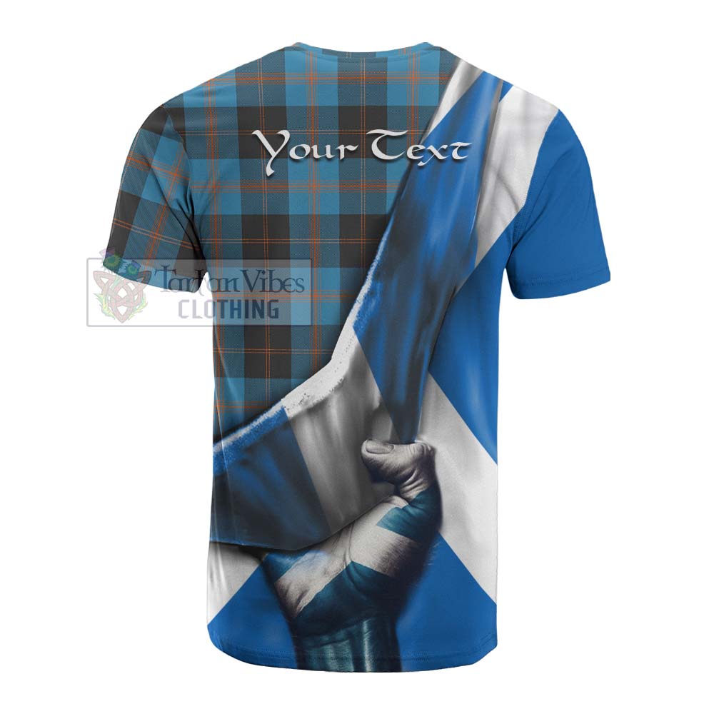 Tartan Vibes Clothing Garden (Gardyne) Tartan Cotton T-shirt with Family Crest Scotland Patriotic Style