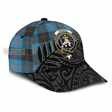 Garden (Gardyne) Tartan Classic Cap with New Zealand Silver Fern Half Style