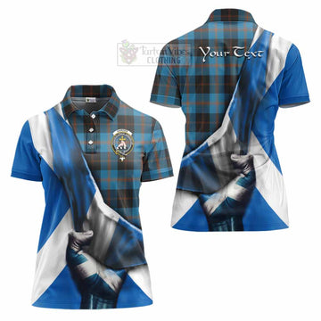 Garden (Gardyne) Tartan Women's Polo Shirt with Family Crest Scotland Patriotic Style