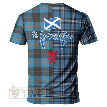 Garden (Gardyne) Tartan T-Shirt Happy St. Andrew's Day Half Tartan Style