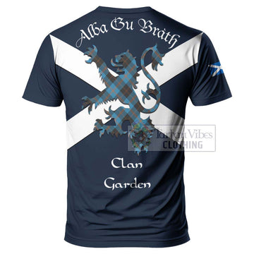 Garden (Gardyne) Tartan Lion Rampant T-Shirt Proudly Display Your Heritage with Alba Gu Brath and Clan Name