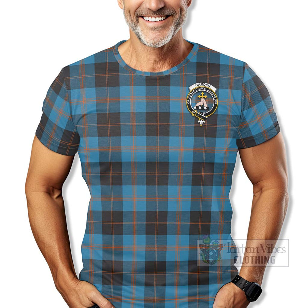 Tartan Vibes Clothing Garden (Gardyne) Tartan T-Shirt with Family Crest Celtic Skull Style