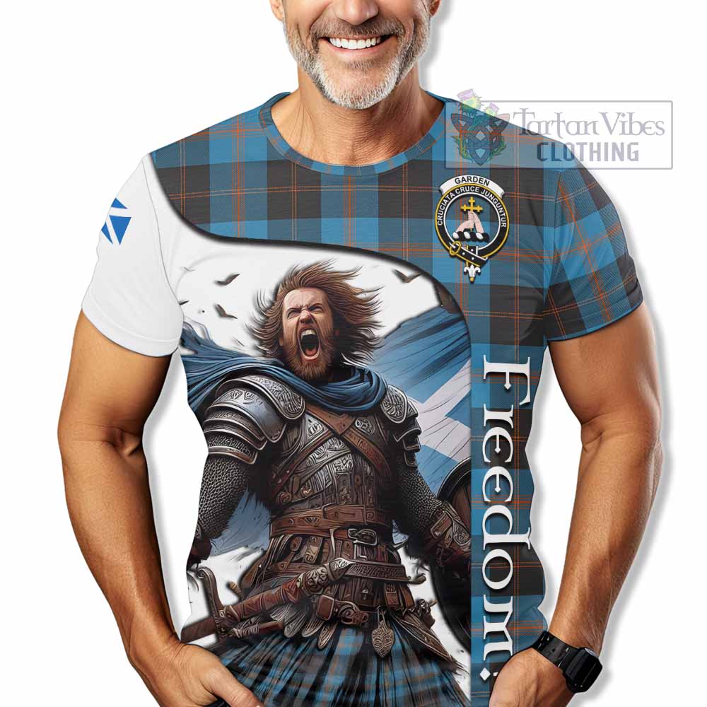 Garden (Gardyne) Crest Tartan T-Shirt Inspired by the Freedom of Scottish Warrior