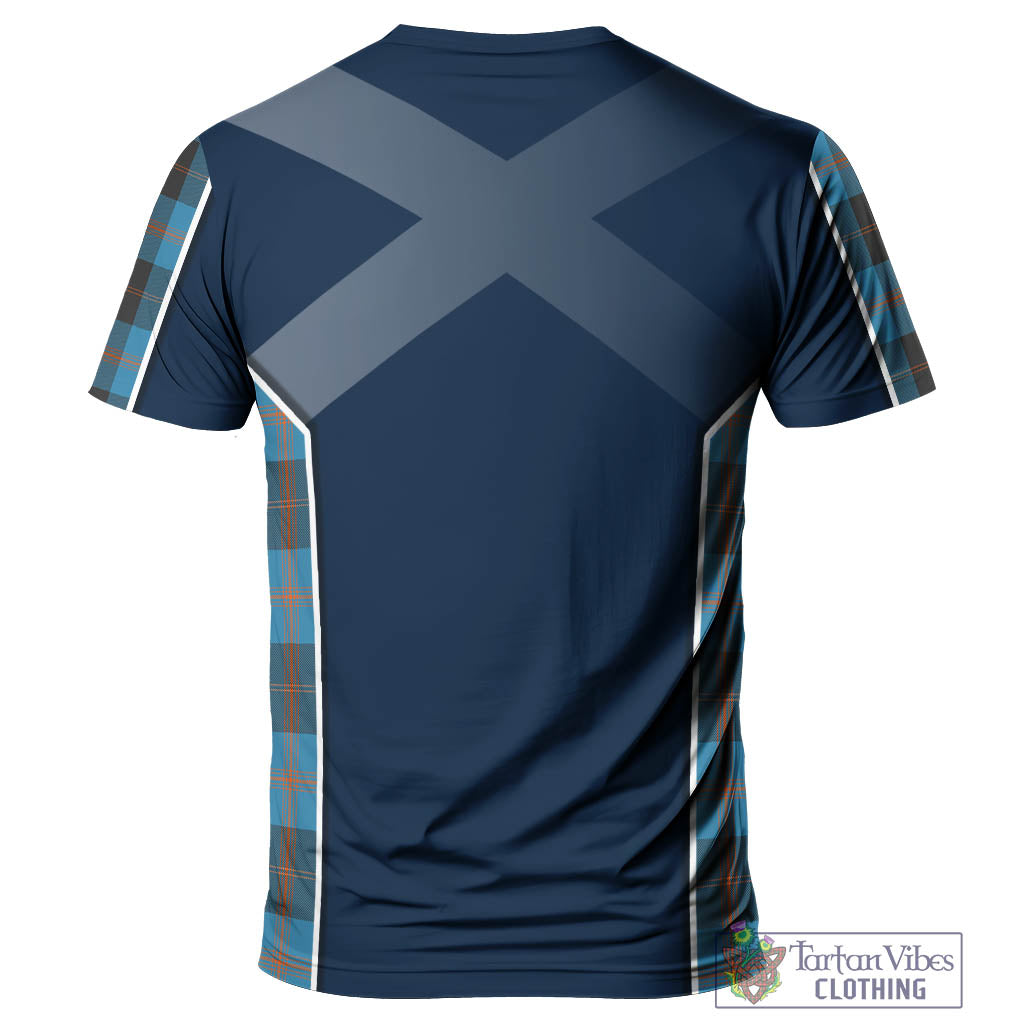 Tartan Vibes Clothing Gardyne Tartan T-Shirt with Family Crest and Scottish Thistle Vibes Sport Style