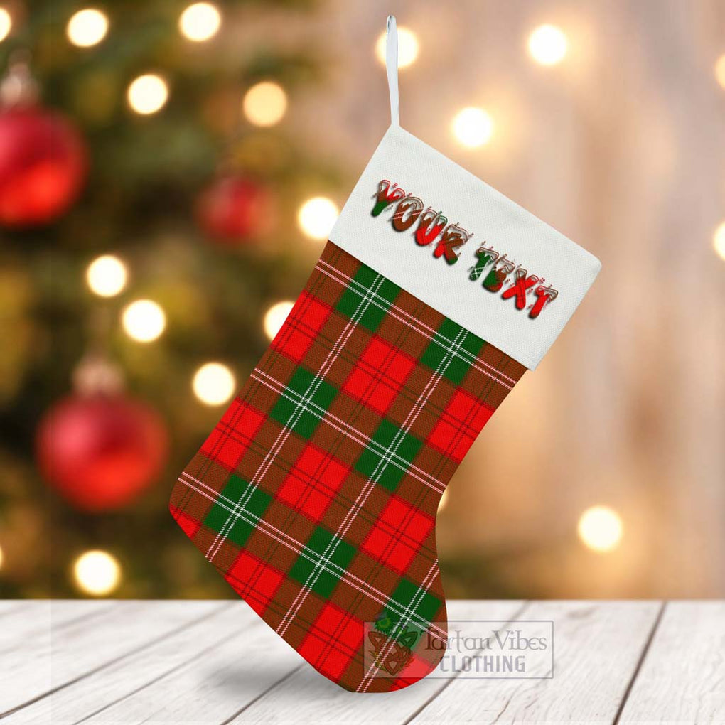 Tartan Vibes Clothing Gartshore Tartan Christmas Stocking with Personalized Text