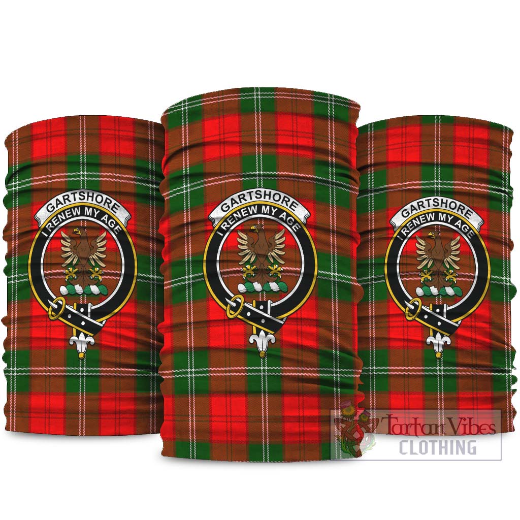 Gartshore Tartan Neck Gaiters, Tartan Bandanas, Tartan Head Band with Family Crest