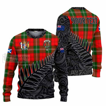 Gartshore Crest Tartan Knitted Sweater with New Zealand Silver Fern Half Style