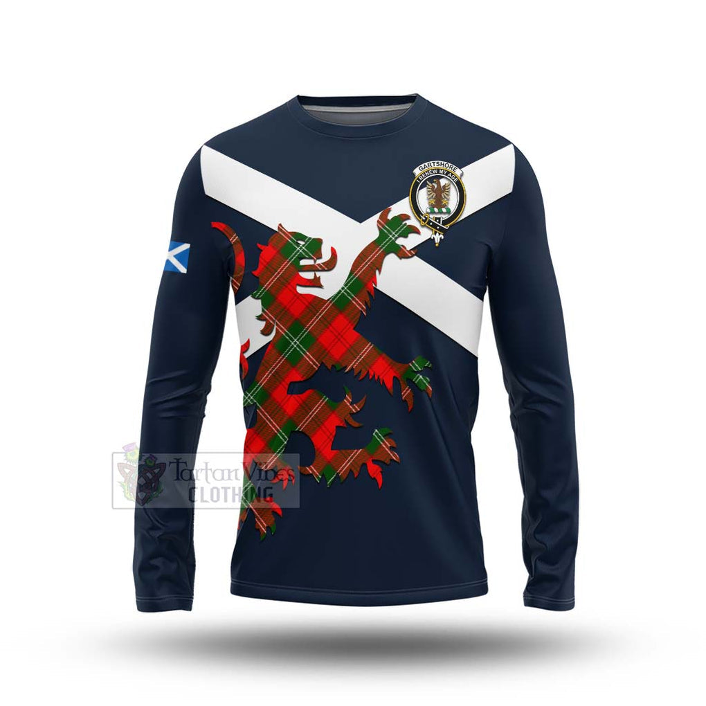 Tartan Vibes Clothing Gartshore Tartan Lion Rampant Long Sleeve T-Shirt – Proudly Display Your Heritage with Alba Gu Brath and Clan Name