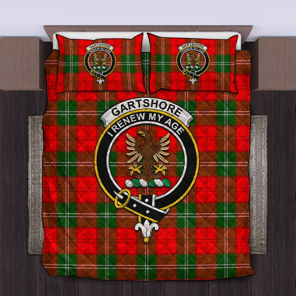 Gartshore Tartan Quilt Bed Set with Family Crest Twin - Tartan Vibes Clothing