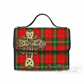 Gartshore Tartan Waterproof Canvas Bag Golden Thistle Celtic Cross Style