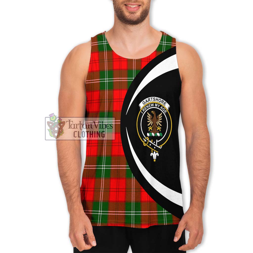 Gartshore Tartan Men's Tank Top with Family Crest Circle Style Men - Tartan Vibes Clothing