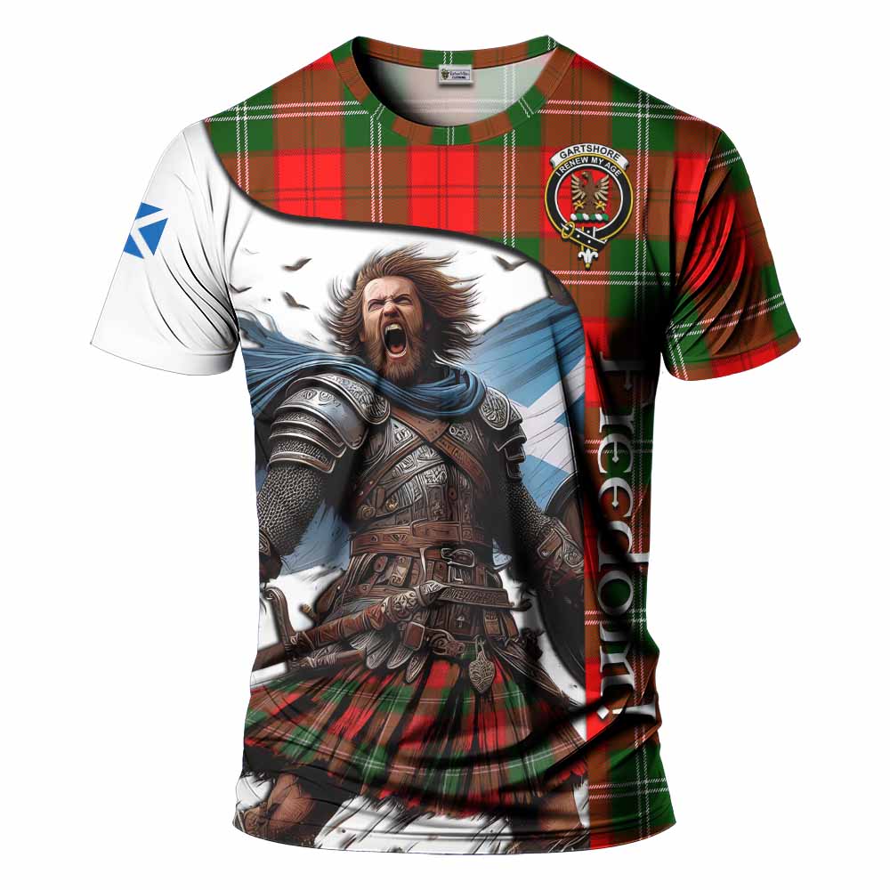 Gartshore Crest Tartan T-Shirt Inspired by the Freedom of Scottish Warrior