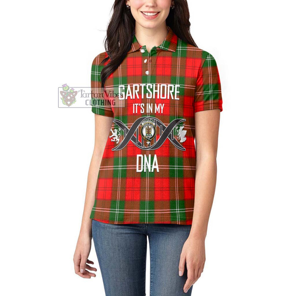 Gartshore Tartan Women's Polo Shirt with Family Crest DNA In Me Style Women - Tartanvibesclothing Shop