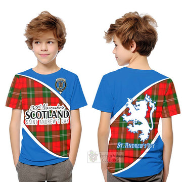 Gartshore Family Crest Tartan Kid T-Shirt Celebrate Saint Andrew's Day in Style