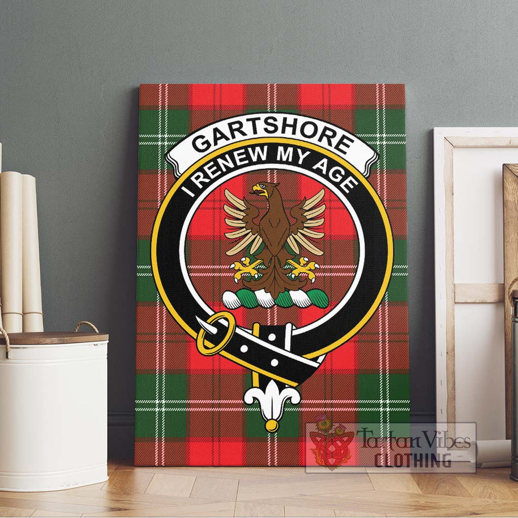 Gartshore Tartan Canvas Print Wall Art with Family Crest Without Frame - Tartan Vibes Clothing