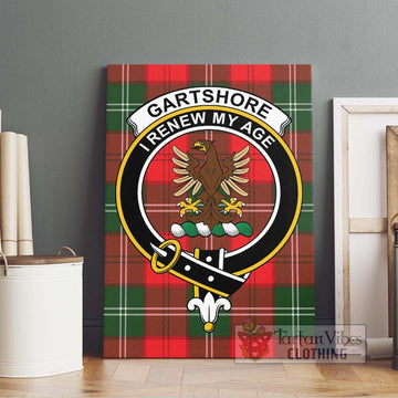 Gartshore Tartan Canvas Print Wall Art with Family Crest