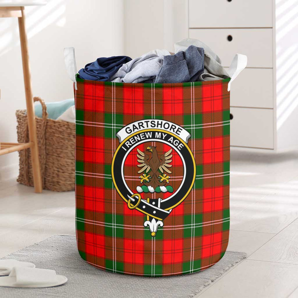 Gartshore Tartan Laundry Basket with Family Crest One Size - Tartanvibesclothing Shop